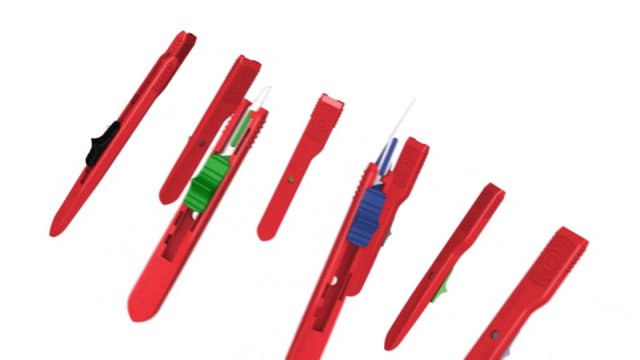 Retractable Safety Scalpel from Swann-Morton